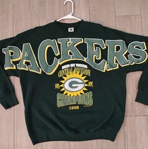 Rare VTG 90s  Green Bay Packers 1995 Central Champions NFL Crew neck Men's XL